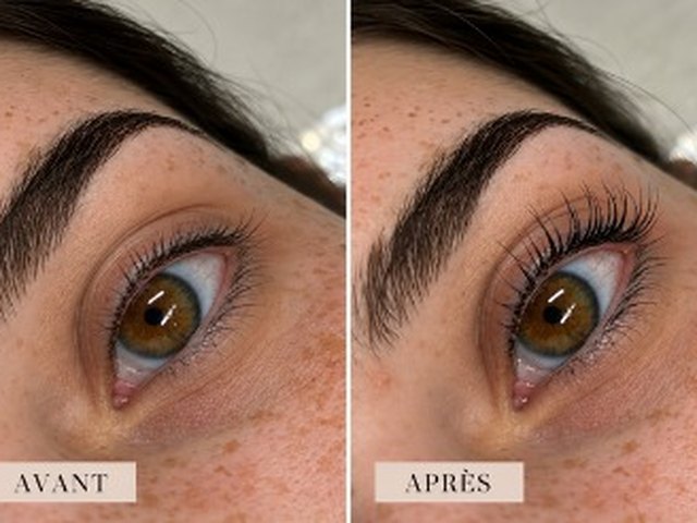 Avant et après un Korean lash lift