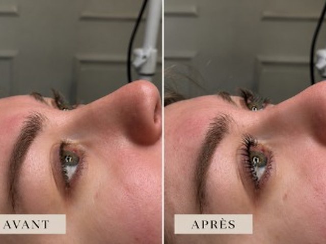Avant et après un rehaussement de cils